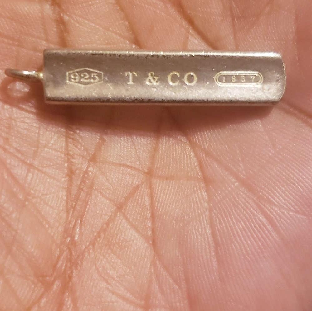 Authentic Tiffany & Co 1837 bar pendant